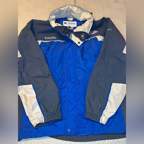 Columbia Men's Interchange Ski Jacket XL Blue and Gray Winter shell-Outdoor Coat - Picture 15 of 16